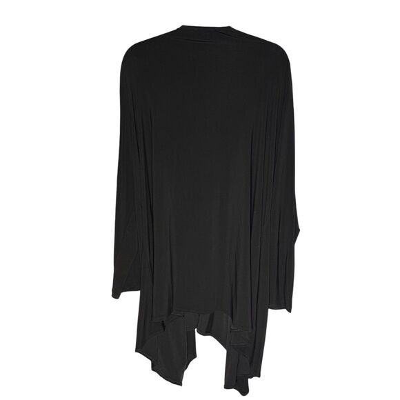 Nikki by Nikki Poulos Open Front Cardigan Stretch Long Sleeve Black Sz 3X - Picture 2 of 13